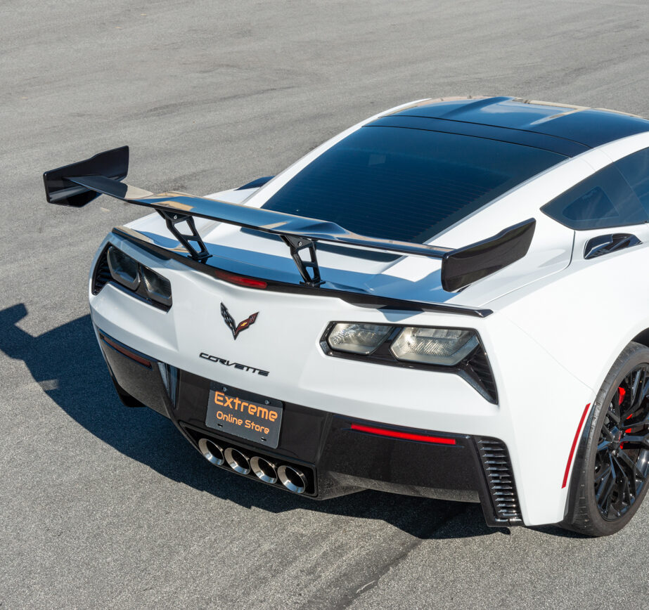 EOS 2014-2019 Chevrolet Corvette C7 Stingray ZR1 ZTK Conversion Rear Wing Carbon Flash
