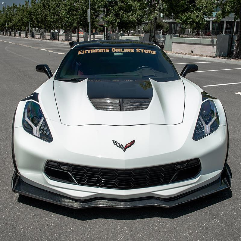 EOS 2014-2019 Chevrolet Corvette C7 Stage 2.5 ZR1 Conversion Extended Front Splitter - Image 4