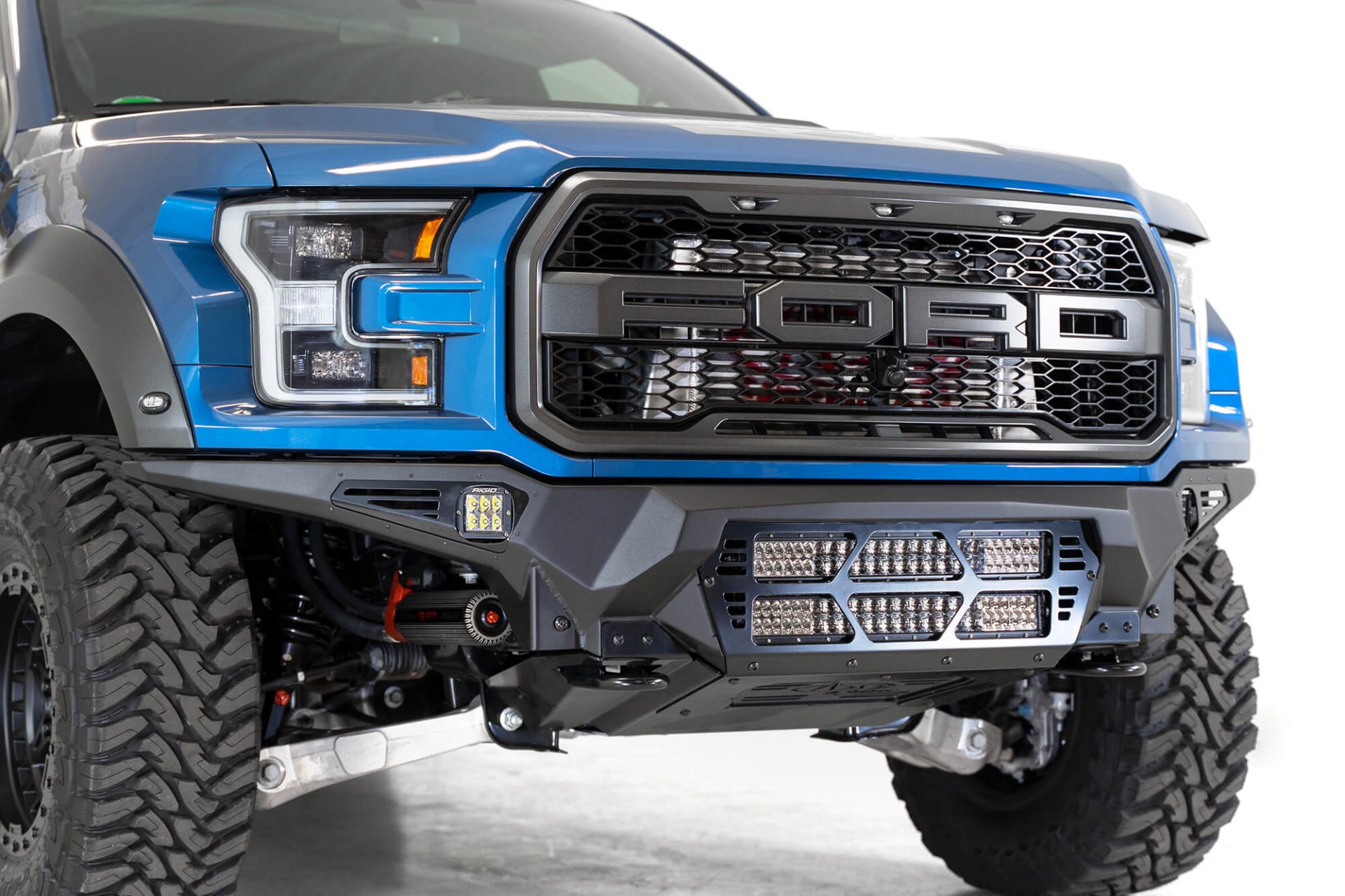 ADD Addictive Desert Design 2017-2020 Ford Raptor Bomber Front Bumper - 20 Inch Lights - Image 5