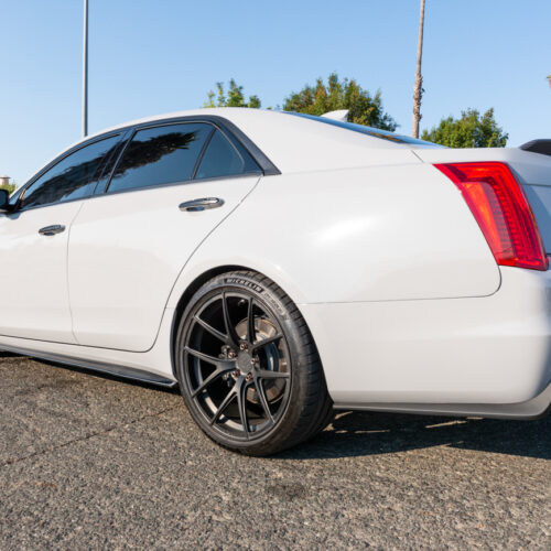 Alternative view of EOS 2014-19 Cadillac CTS Carbon Fiber Side Skirts Rocker Panels