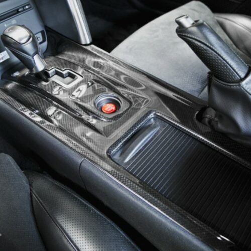 Alternative view of Seibon Carbon 2009-2016 Nissan GT-R R35 Carbon Fiber Interior Center Shifter Bezel