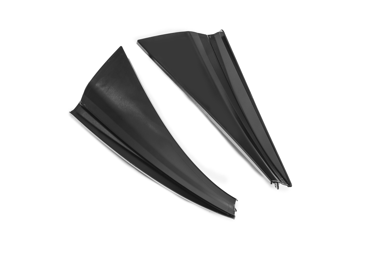 EOS Corvette C7 Extended Rear Splash Guards Mud Flaps Primer Black (2)