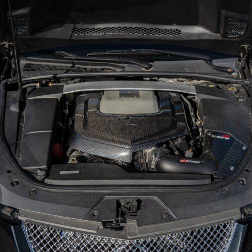 Alternative view of EOS 2009-15 Cadillac CTS-V Carbon Fiber Front Engine Cover