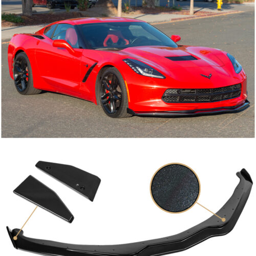 EOS Chevrolet Corvette C7 Stage 2 Front Splitter With Side End Caps