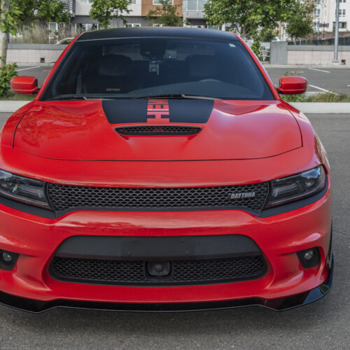 Alternative view of EOS 2015-Up Dodge Charger SRT Track Package Front Splitter