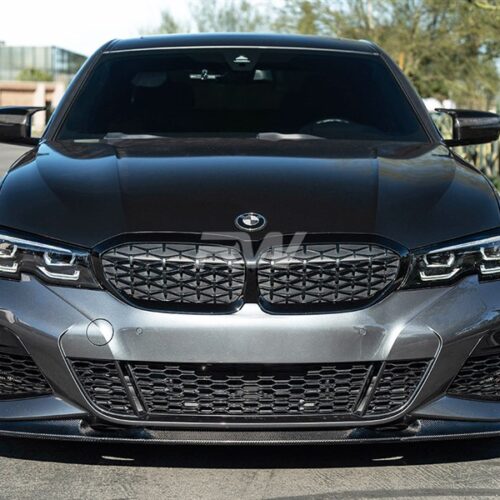 Alternative view of RW Carbon 2019-2022 BMW G20 3D Style Carbon Fiber Front Lip Spoiler