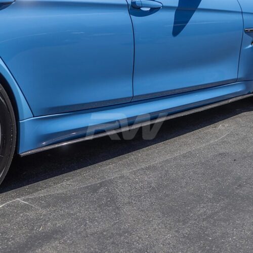 Alternative view of RW Carbon BMW F80 M3 3D Style CF Side Skirt Extensions