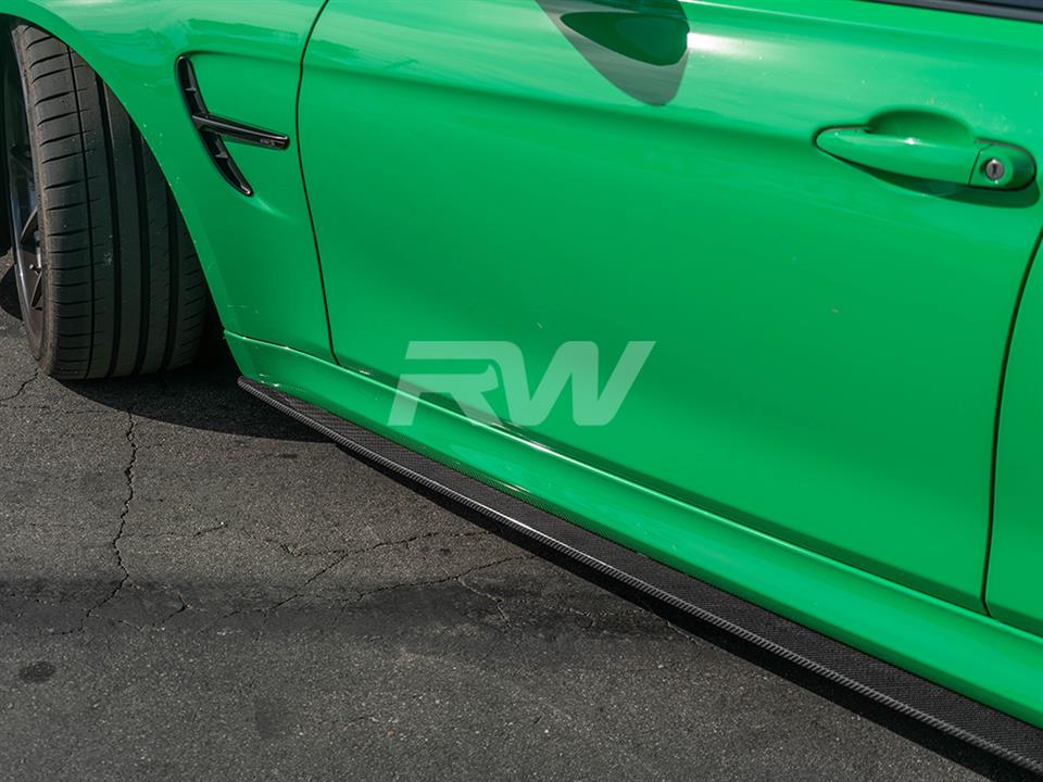 RW Carbon BMW F80 M3 3D Style CF Side Skirt Extensions (2)