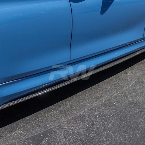 RW Carbon BMW F80 M3 3D Style CF Side Skirt Extensions