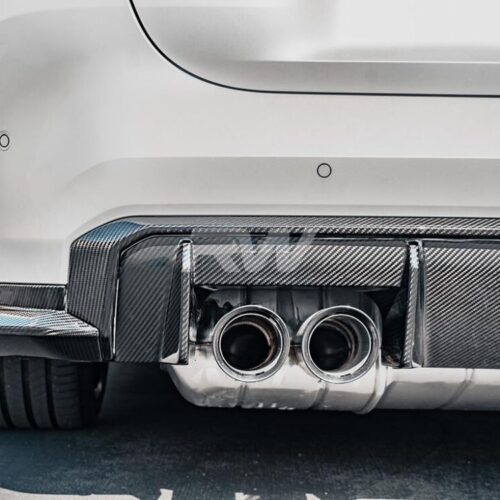 Alternative view of RW Carbon BMW G8X M3/M4 OEM Style Carbon Fiber Diffuser