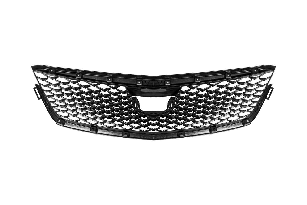 2020-up-cadillac-ct4-front-bumper-grille-cover Painted Glossy Black (2)