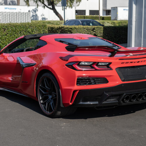 Alternative view of EOS Corvette C8 Z06 License Plate Backing