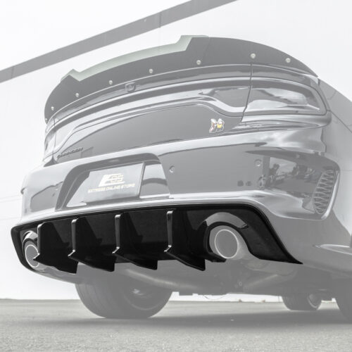 2020-2025 Dodge Charger Widebody SRT Glossy Black Rear Bumper Exhaust Diffuser