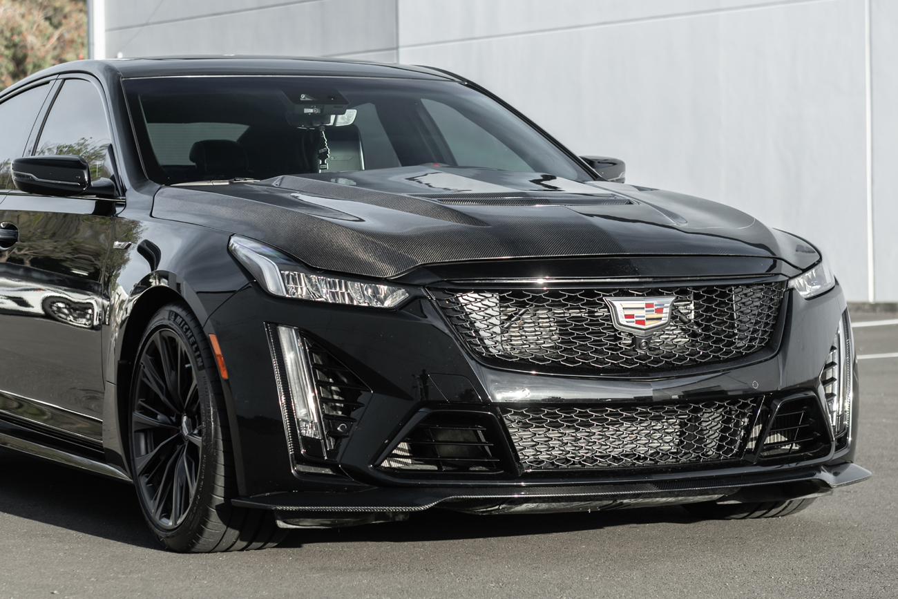 2020-24 Cadillac CT5-V Blackwing Front Lip Splitter-Carbon Fiber (1)
