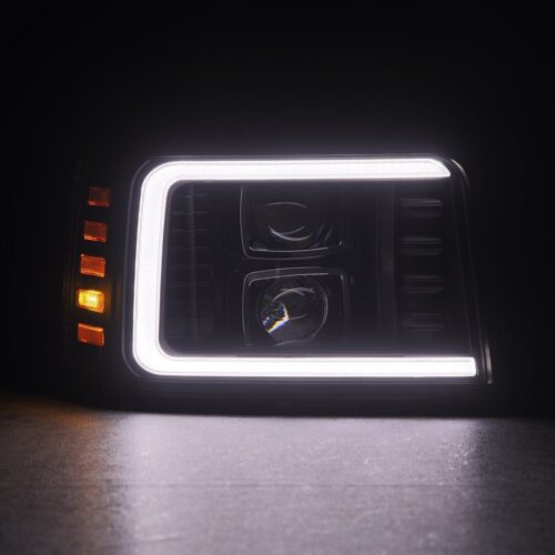 Alternative view of AlphaRex 92-96 Ford F-Series/Bronco LUXX-Series LED Projector Headlights Black