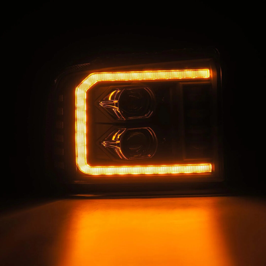 AlphaRex 05-07 Ford Super DutyExcursion PRO-Series Halogen Projector Headlights Black (ETA late Oct) (7)