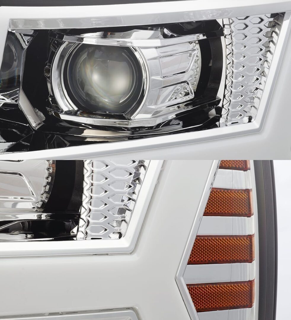 AlphaRex 07-13 Chevrolet Silverado LUXX-Series LED Projector Headlights Chrome (6)