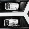 AlphaRex 07-13 Chevrolet Silverado LUXX-Series LED Projector Headlights Jet Black (6)