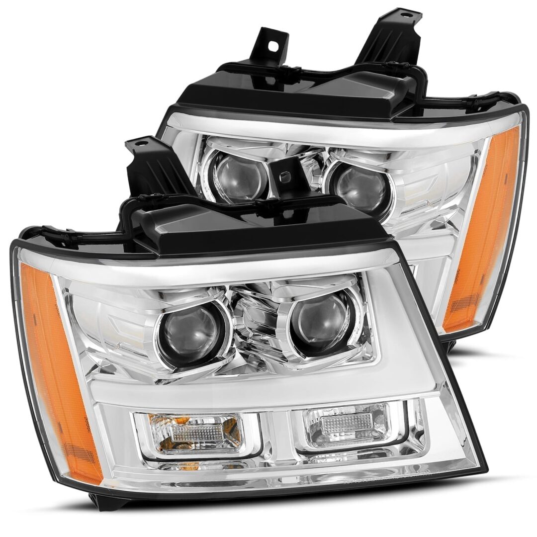AlphaRex 07-14 Chevrolet TahoeSuburban07-13 Avalanche LUXX-Series LED Projector Headlights Chrome (1)