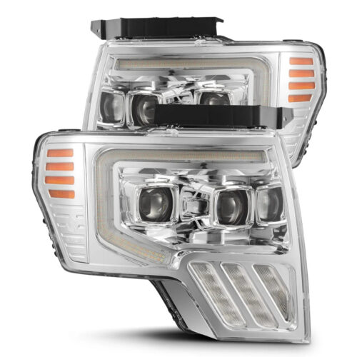 AlphaRex 09-14 Ford F150 MKII PRO-Series Halogen Projector Headlights Chrome