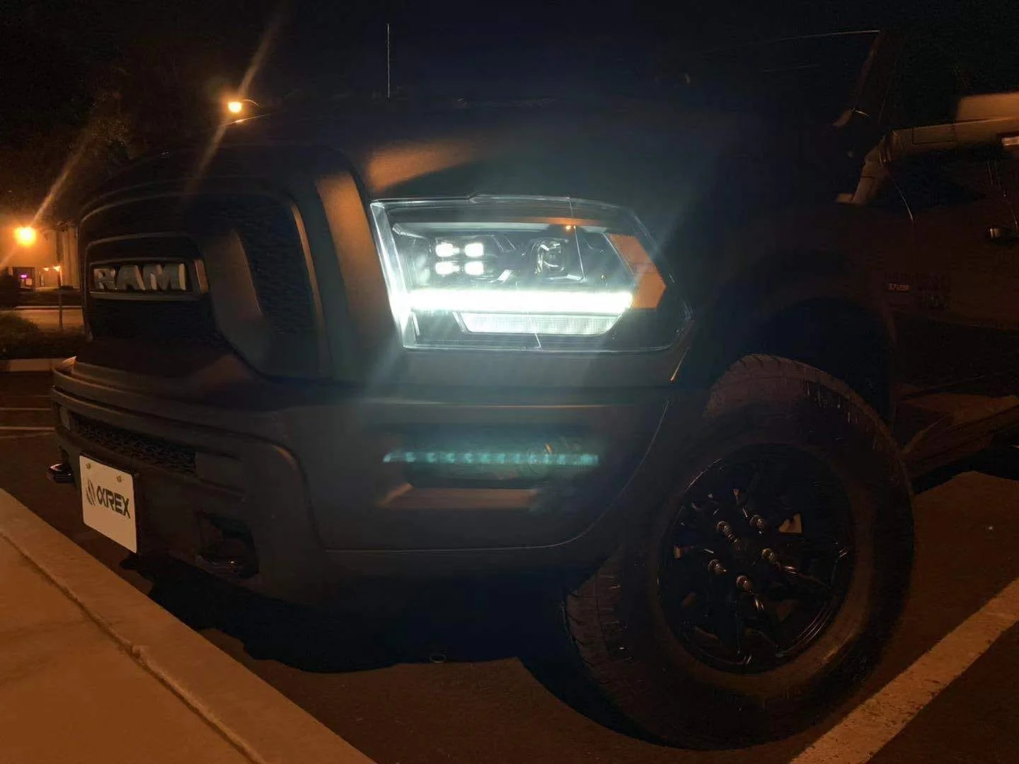 AlphaRex 09-18 Ram Truck LUXX-Series (5th Gen 2500 Style) LED Projector Headlights Alpha-Black (11)