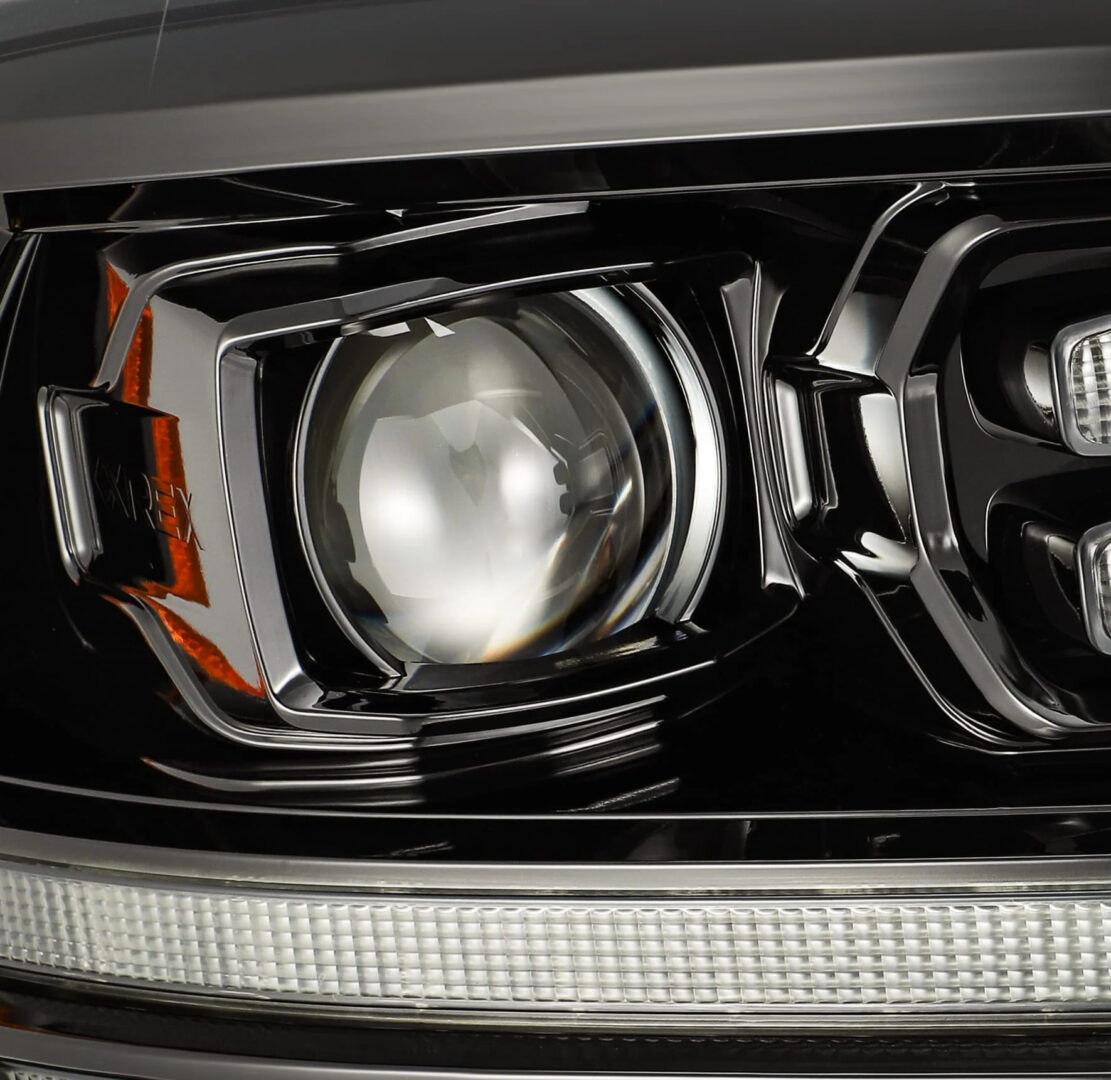 AlphaRex 09-18 Ram Truck LUXX-Series (5th Gen 2500 Style) LED Projector Headlights Alpha-Black (2)
