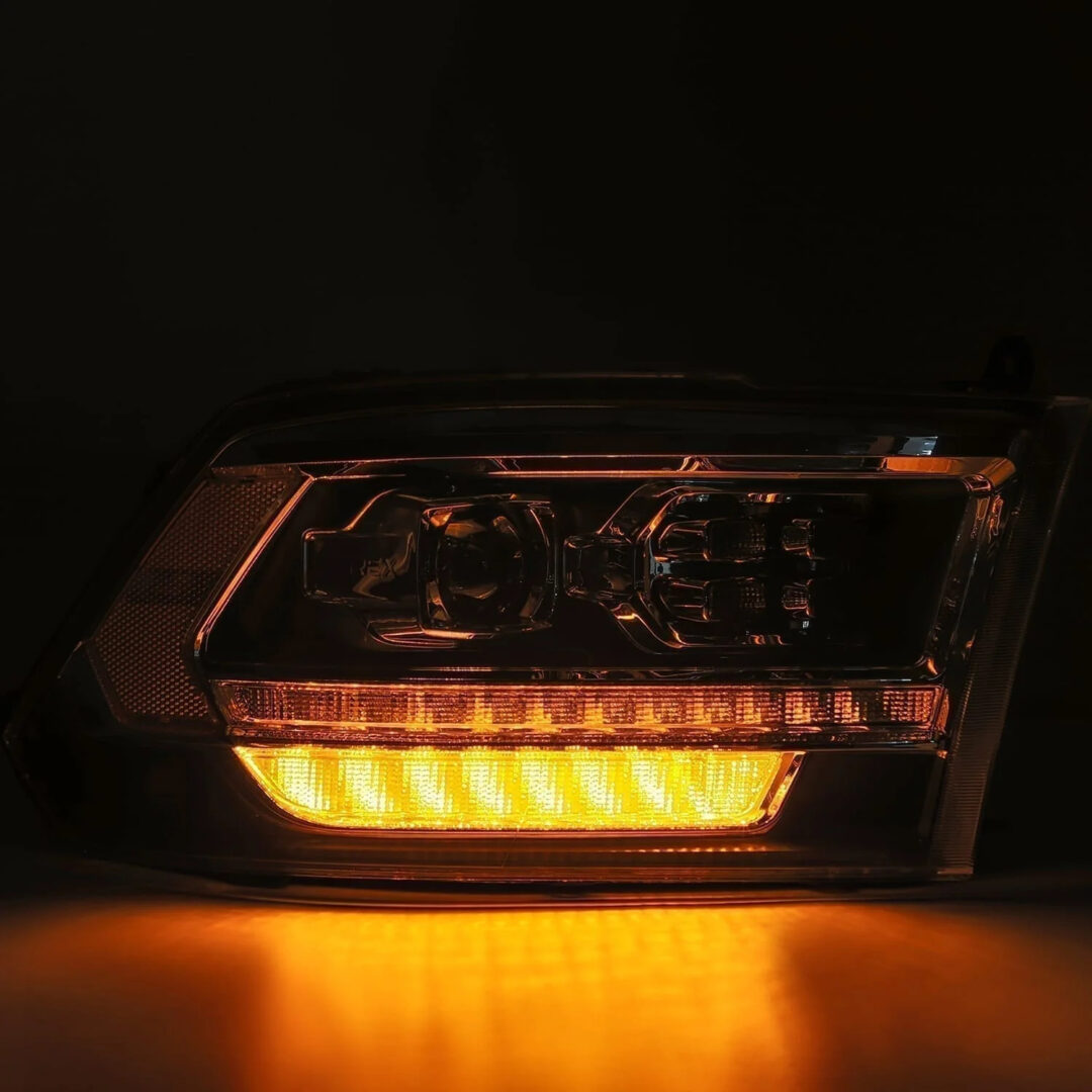 AlphaRex 09-18 Ram Truck LUXX-Series (5th Gen 2500 Style) LED Projector Headlights Alpha-Black (5)