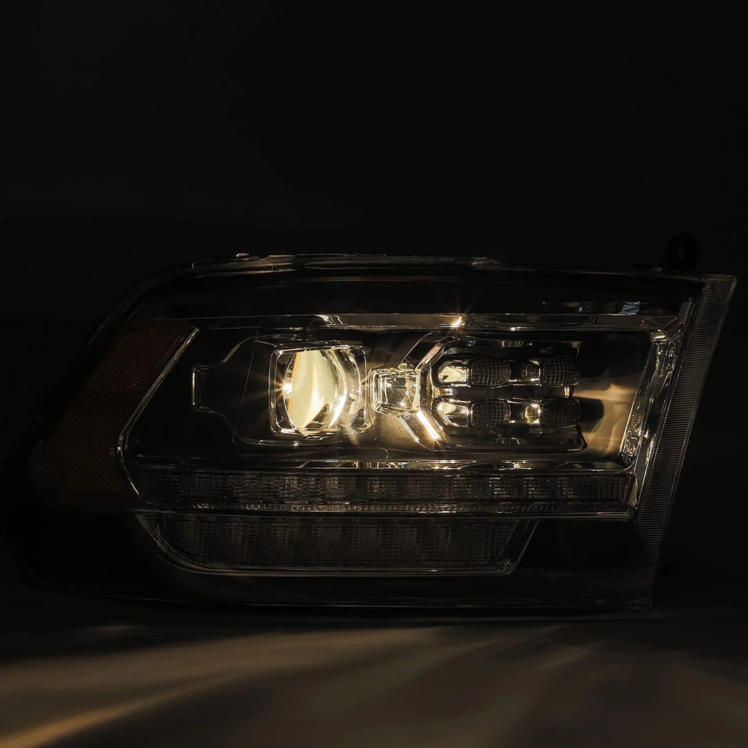 AlphaRex 09-18 Ram Truck LUXX-Series (5th Gen 2500 Style) LED Projector Headlights Alpha-Black (7)