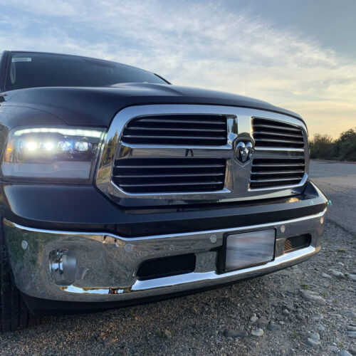 Alternative view of AlphaRex 09-18 Ram Truck NOVA-Series LED Projector Headlights Alpha-Black