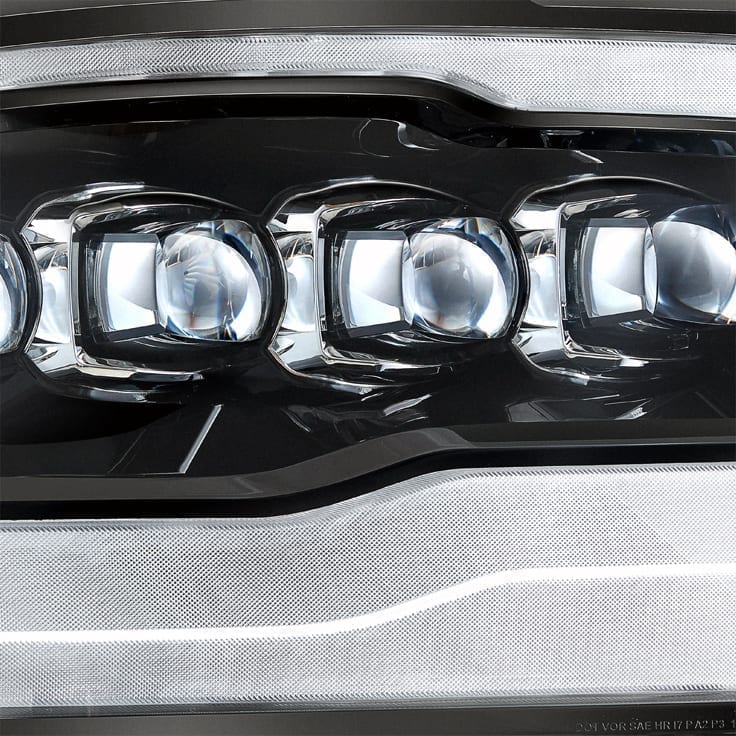 AlphaRex 09-18 Ram Truck NOVA-Series LED Projector Headlights Jet Black (10)