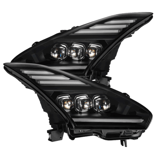 AlphaRex 09-25 Nissan GT-R NOVA-Series LED Projector Headlights Black