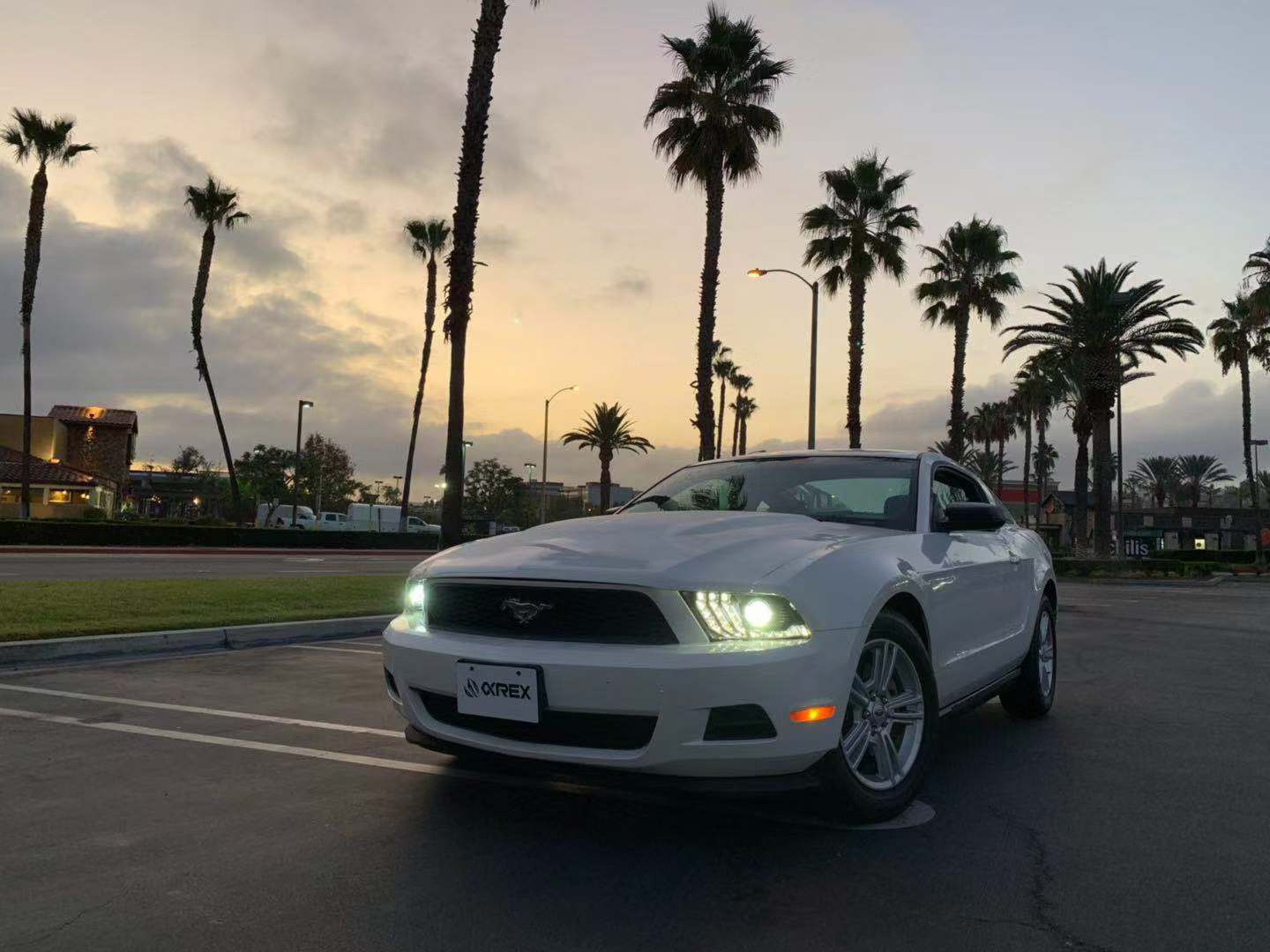 AlphaRex 10-12 Ford Mustang LUXX-Series LED Projector Headlights Black (10)
