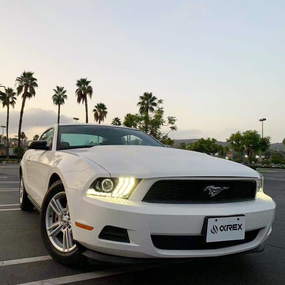 AlphaRex 10-12 Ford Mustang LUXX-Series LED Projector Headlights Black (11)