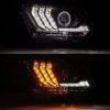 AlphaRex 10-12 Ford Mustang LUXX-Series LED Projector Headlights Black (4)