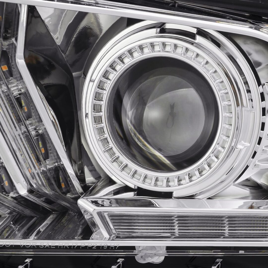 AlphaRex 10-12 Ford Mustang LUXX-Series LED Projector Headlights Chrome (3)