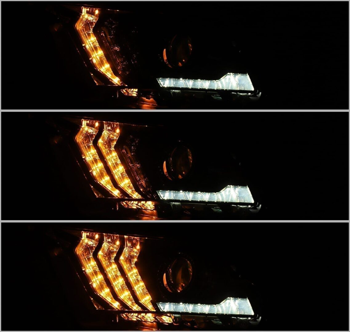 AlphaRex 10-12 Ford Mustang LUXX-Series LED Projector Headlights Chrome (6)