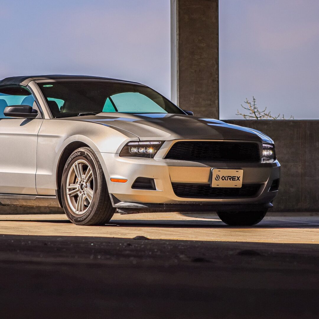 AlphaRex 10-12 Ford Mustang MK II NOVA-Series LED Projector Headlights Black (6)