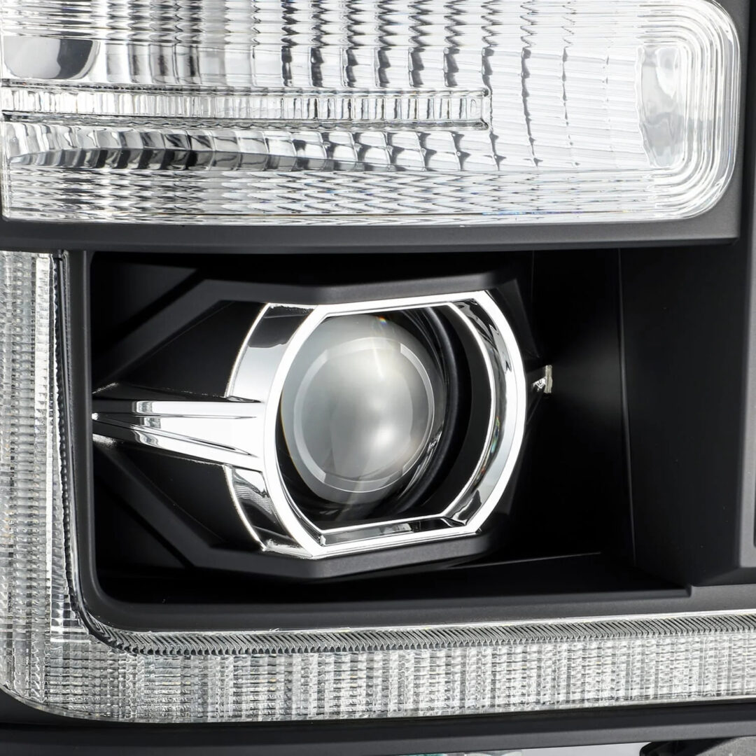 AlphaRex 11-16 Ford Super Duty PRO-Series Halogen Projector Headlights Black (1)