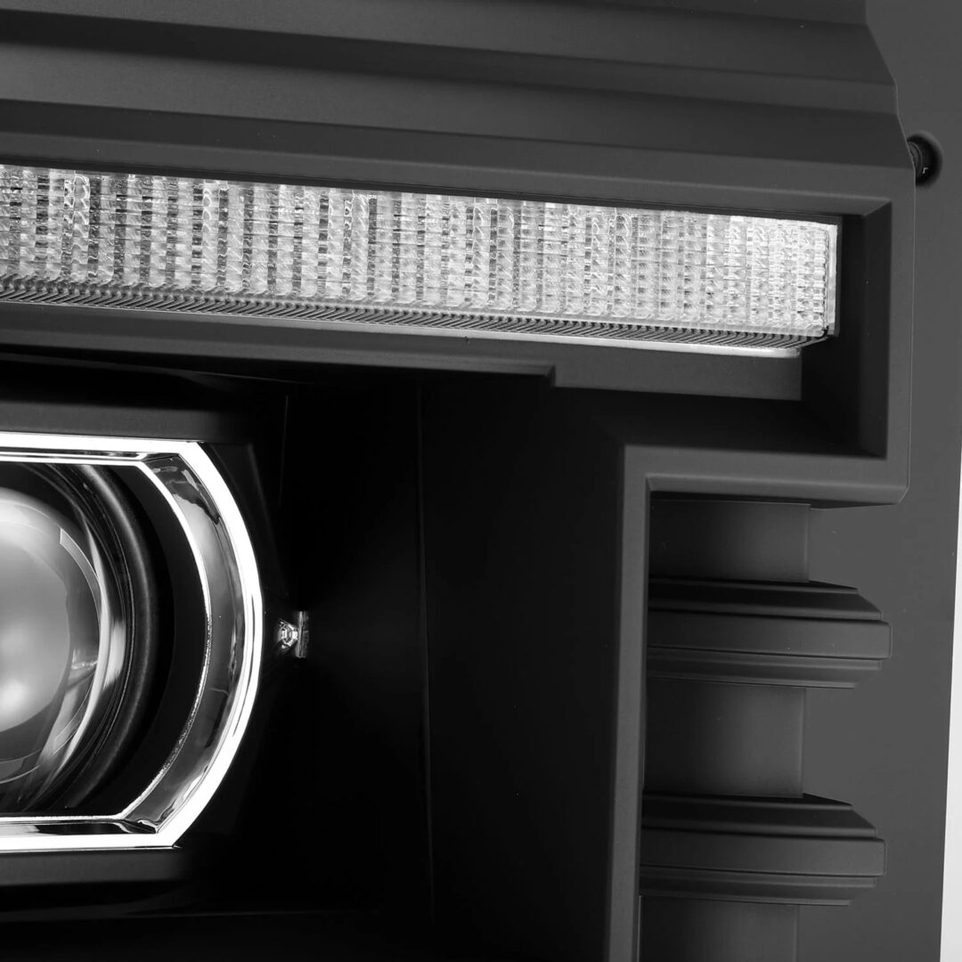 AlphaRex 11-16 Ford Super Duty PRO-Series Halogen Projector Headlights Black (11)