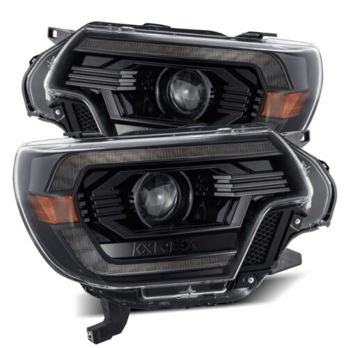 AlphaRex 12-15 Toyota Tacoma PRO-Series Halogen Projector Headlights Alpha-Black (ETA late Oct)