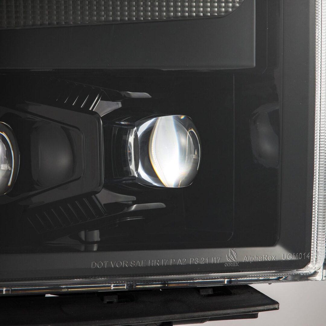 AlphaRex 14-15 Chevrolet Silverado NOVA-Series LED Projector Headlights Alpha-Black (7)