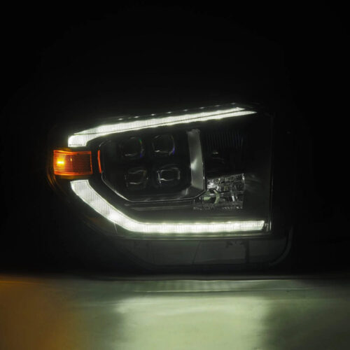 Alternative view of AlphaRex 14-21 Toyota Tundra MK II NOVA-Series LED Projector Headlights Black