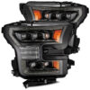AlphaRex 15-17 Ford F150 17-20 F150 Raptor NOVA-Series LED Projector Headlights Alpha-Black (2)