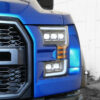 AlphaRex 15-17 Ford F150 17-20 F150 Raptor NOVA-Series LED Projector Headlights Black (17)