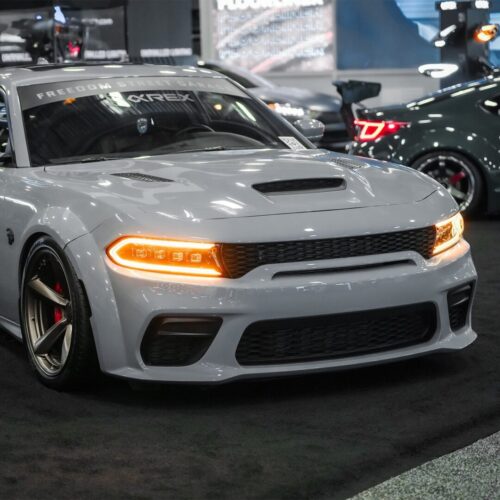 Alternative view of AlphaRex 15-23 Dodge Charger NOVA-Series LED Projector Headlights Alpha-Black