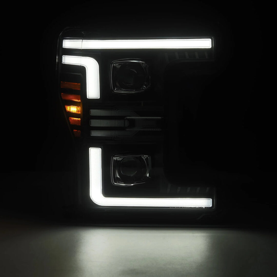 AlphaRex 17-19 Ford Super Duty MKII LUXX-Series LED Projector Headlights Alpha-Black (ETA mid Nov) (7)