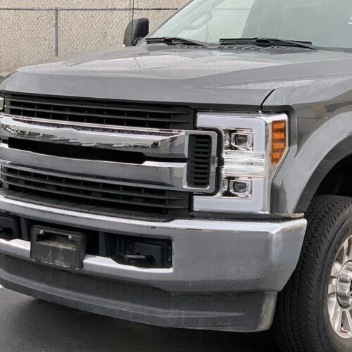 Alternative view of AlphaRex 17-19 Ford Super Duty PRO-Series Halogen Projector Headlights Chrome