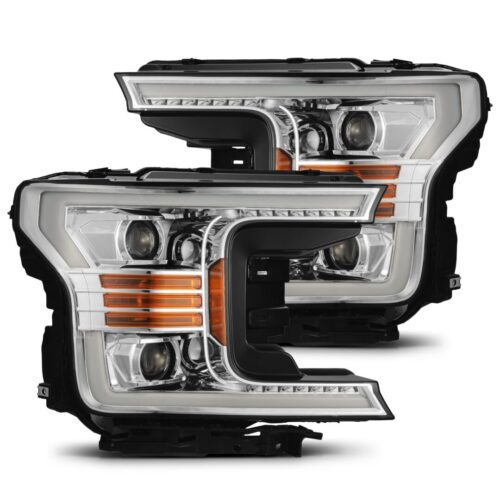 AlphaRex 18-20 Ford F150 PRO-Series Halogen Projector Headlights Chrome