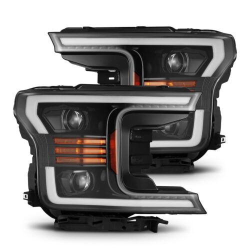 AlphaRex 18-20 Ford F150 PRO-Series Halogen Projector Headlights Jet Black