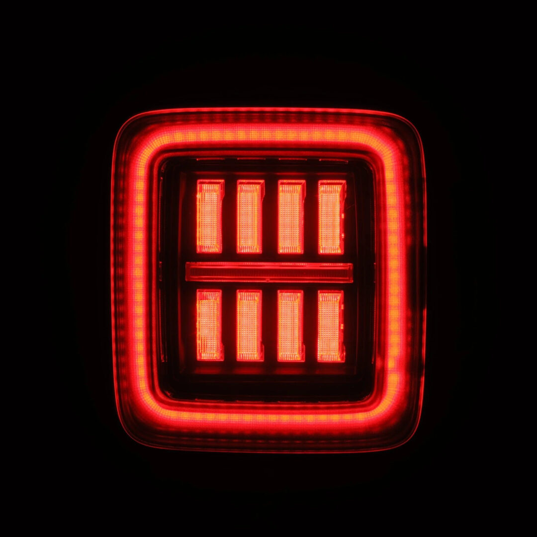 AlphaRex 18-25 Jeep Wrangler JL NOVA-Series Prismatic LED Tail Lights Black-Red (11)